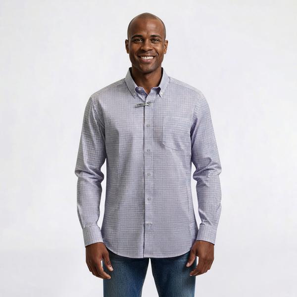 Mens Preswick & Moore(R) Regular Fit Stretch Dress Shirt - Purple